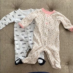 Girls newborn pajama bundle